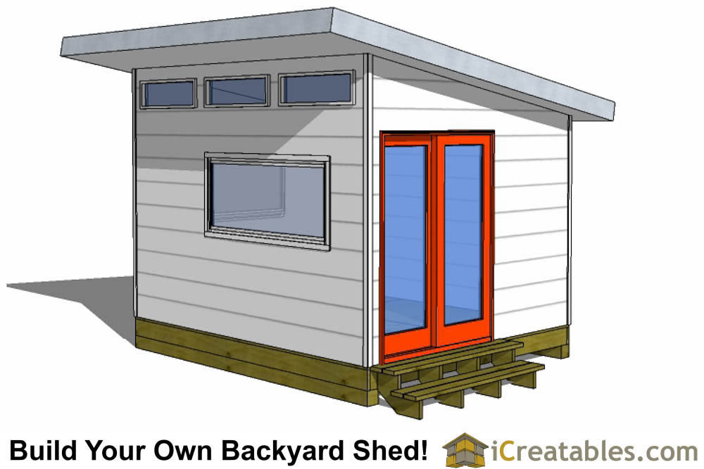 10x12-S3 Modern Shed Plans Emailed