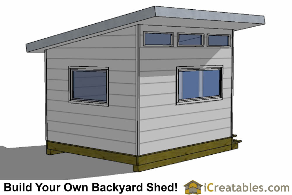 10x12-S3 Modern Shed Plans Emailed