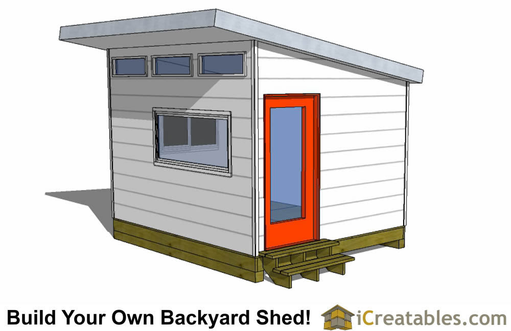 10x12-S3 Modern Shed Plans Emailed