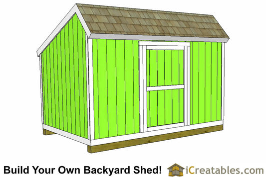 10x12-SB Salt Box Shed Emailed Plans