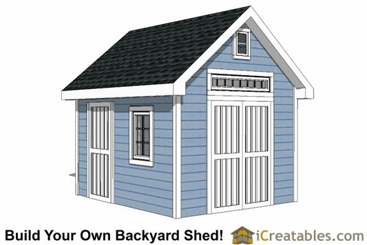 10x12-TV Traditional Shed Emailed Plans