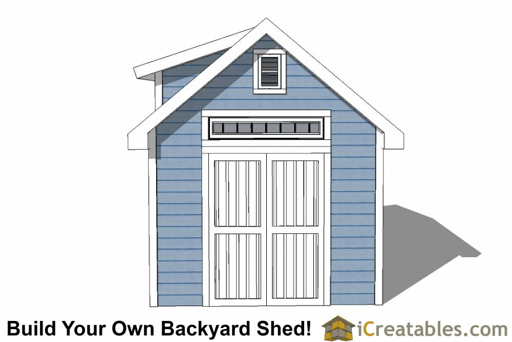 10x12-D Dormer Shed Plans Emailed