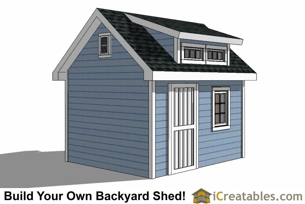 10x12-D Dormer Shed Plans Emailed