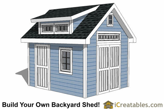 10x12-D Dormer Shed Plans Emailed