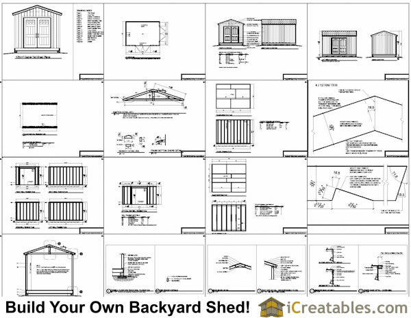 10x14-BT Backyard Tall Shed Plans Emailed
