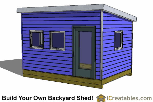 10x14-S2 Modern Shed Plans Emailed