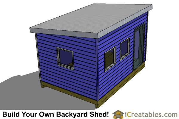 10x14-S2 Modern Shed Plans Emailed