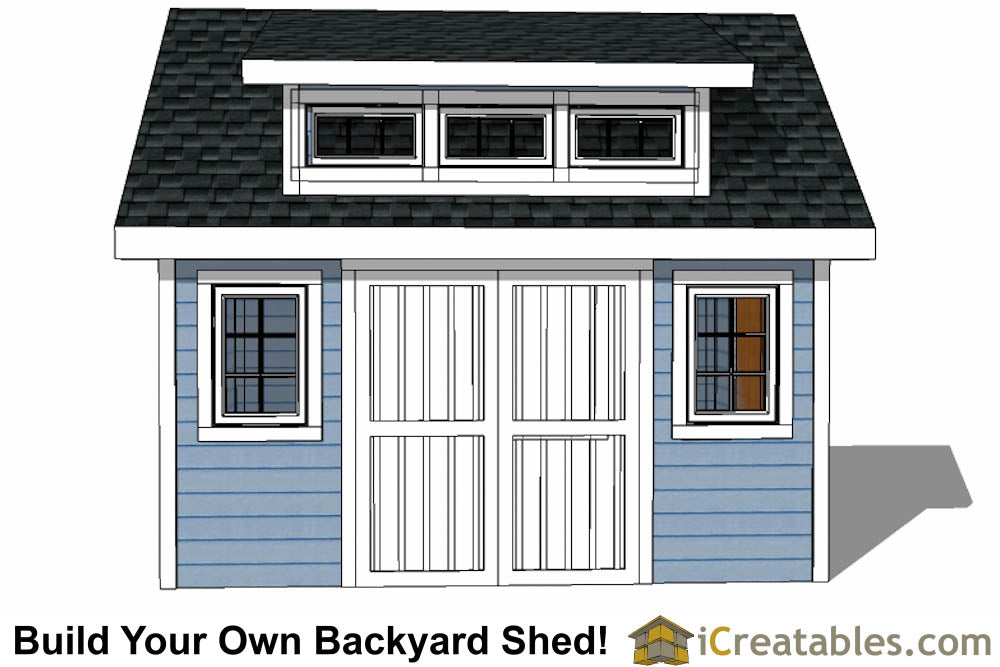 10x14-D Dormer Shed Plans Emailed