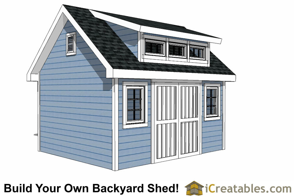 10x14-D Dormer Shed Plans Emailed