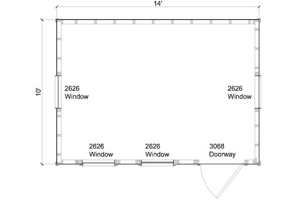 10x14-S2 Modern Shed Plans Emailed