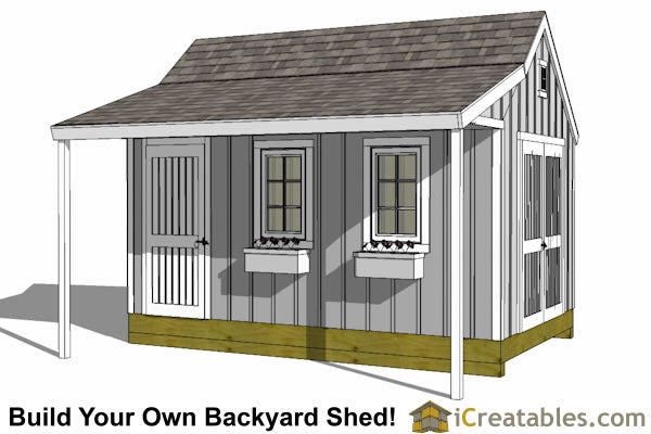 10x16-CCP Cape Cod Porch Shed Plans Emailed