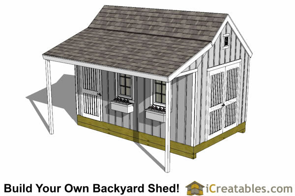 10x16-CCP Cape Cod Porch Shed Plans Emailed