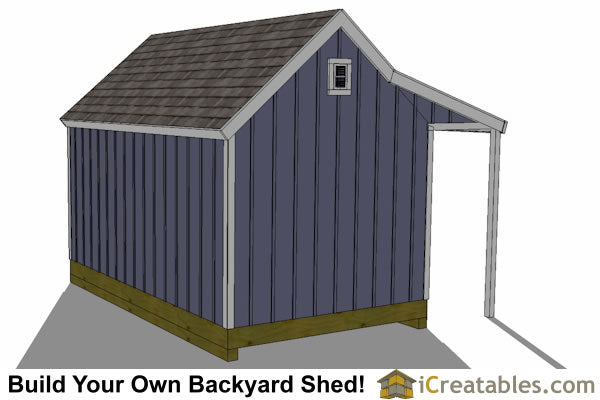 10x16-COP Colonial Porch Shed Plans Emailed