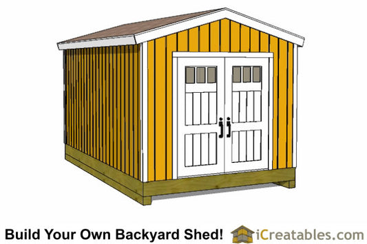 10x16-BT Backyard Shed Plans Emailed