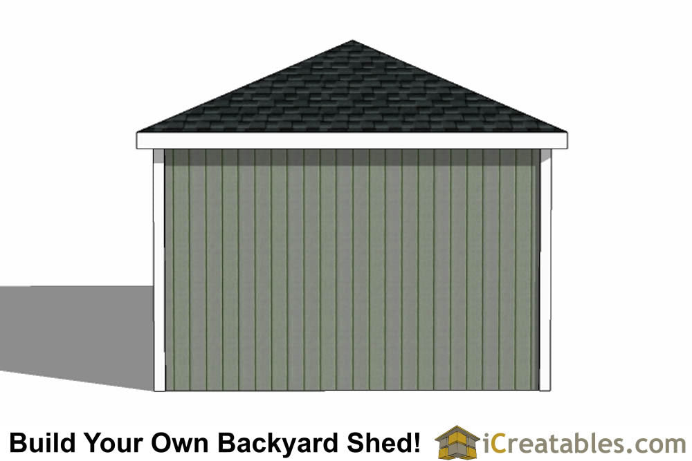 10x16-H Hip Roof Shed Plans Emailed