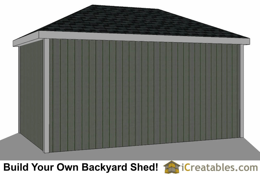 10x16-H Hip Roof Shed Plans Emailed