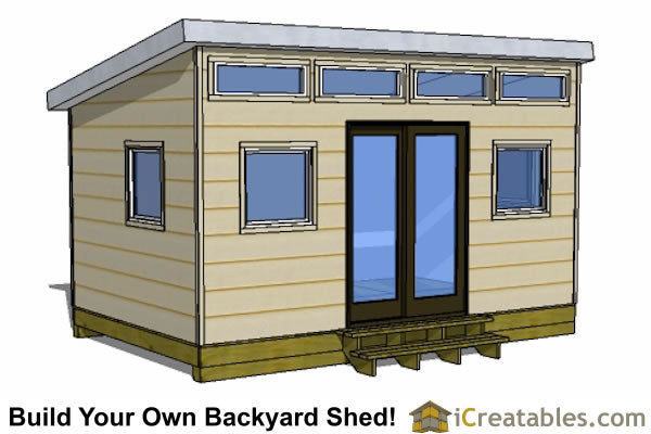 10x16-S1 Modern Shed Plans Emailed