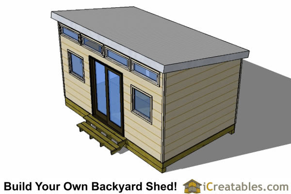 10x16-S1 Modern Shed Plans Emailed