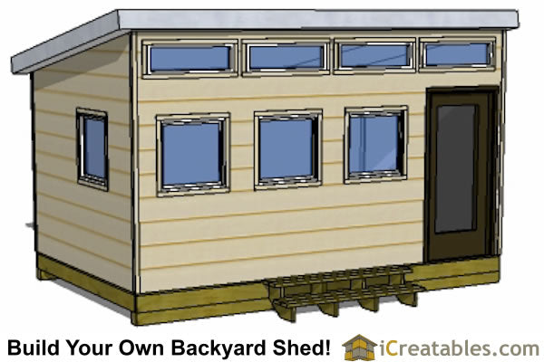 10x16-S2 Modern Shed Plans Emailed