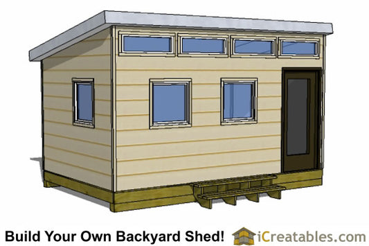 10x16-S2 Modern Shed Plans Emailed