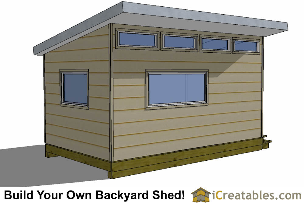 10x16-S3 Modern Shed Plans Emailed