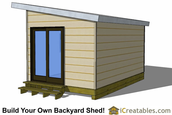 10x16-S3 Modern Shed Plans Emailed