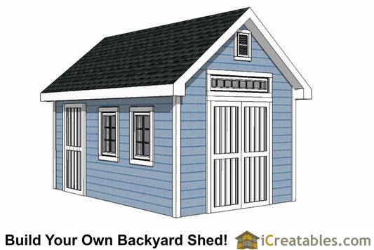 10x16-TV Victorian Shed Plans Emailed