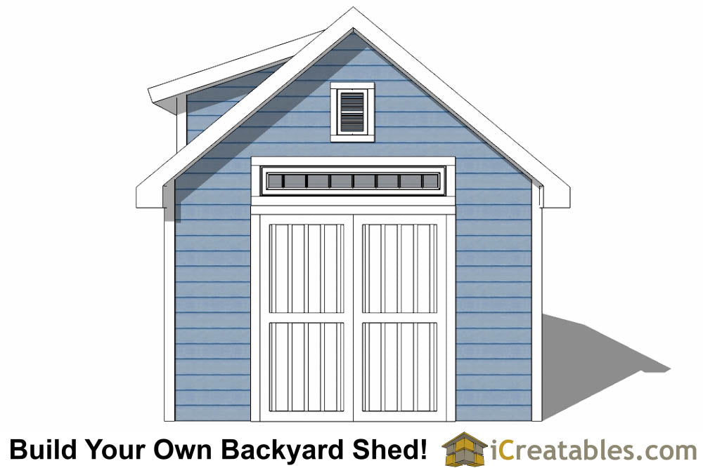 10x16-D Dormer Shed Plans Emailed