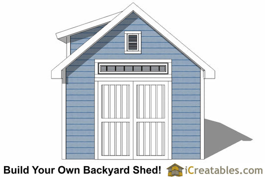 10x16-D Dormer Shed Plans Emailed