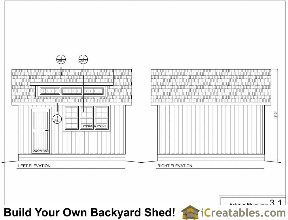 10x16-D Dormer Shed Plans Emailed