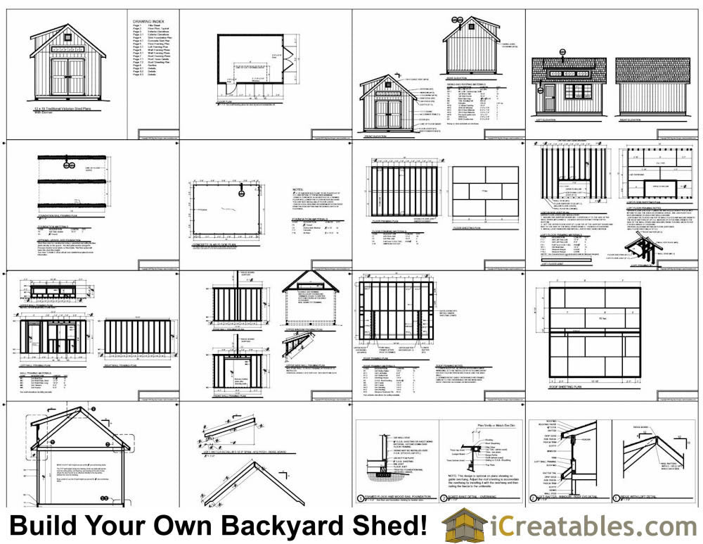 10x16-D Dormer Shed Plans Emailed