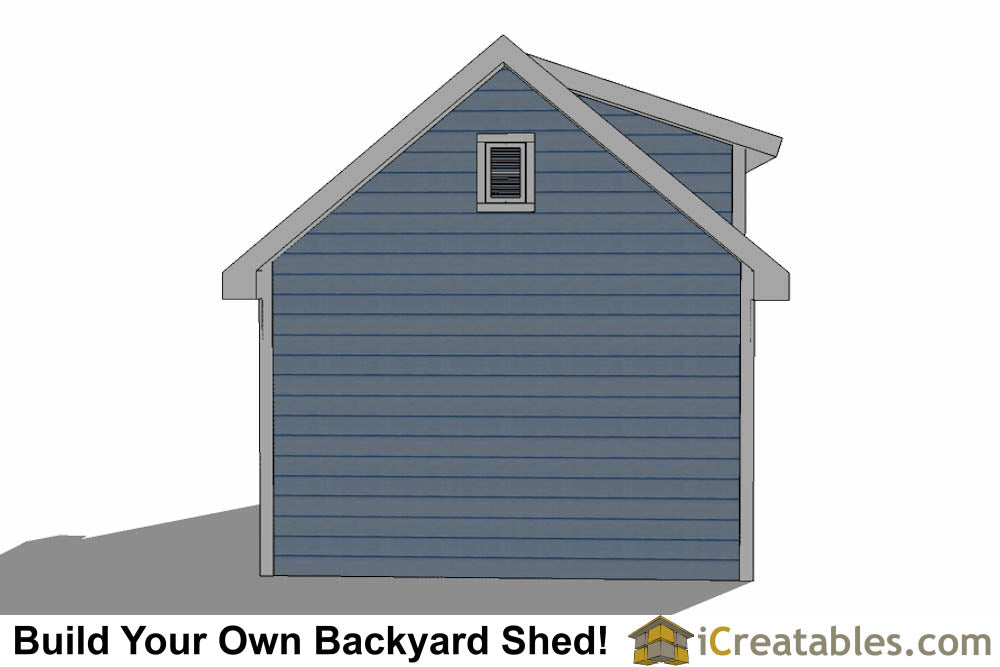 10x16-D Dormer Shed Plans Emailed