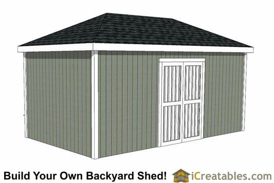 10x18-H Hip Shed Plans Emailed
