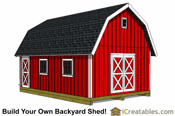 10x20-GB Gambrel Shed Plans Emailed