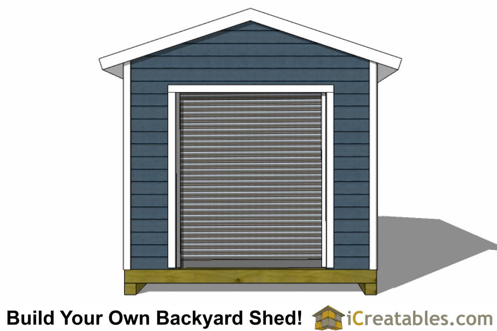 10x20-GD Garage Door Shed Plans Emailed