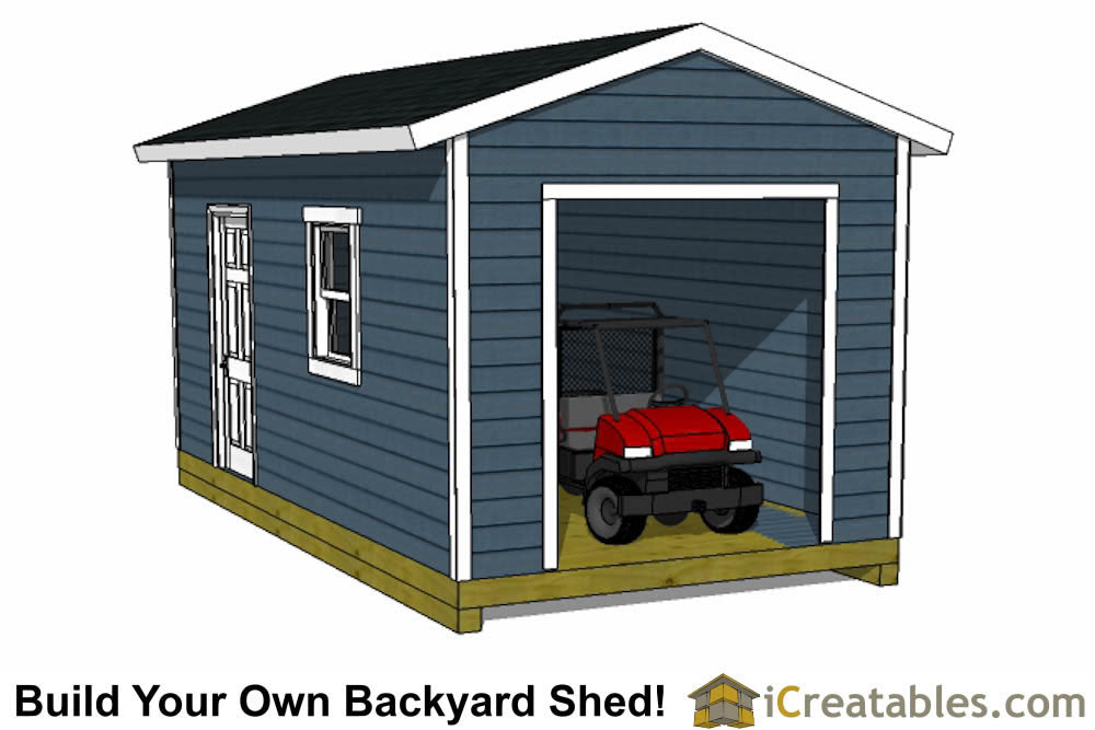10x20-GD Garage Door Shed Plans Emailed