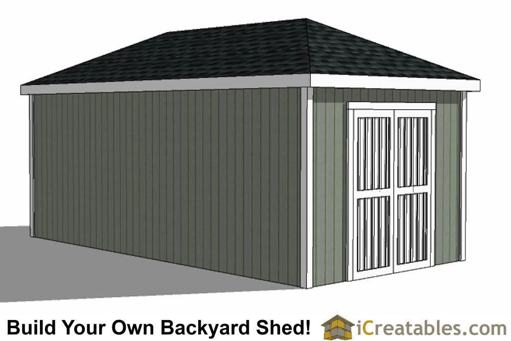 10x20-H Hip Roof Shed Plans Emailed