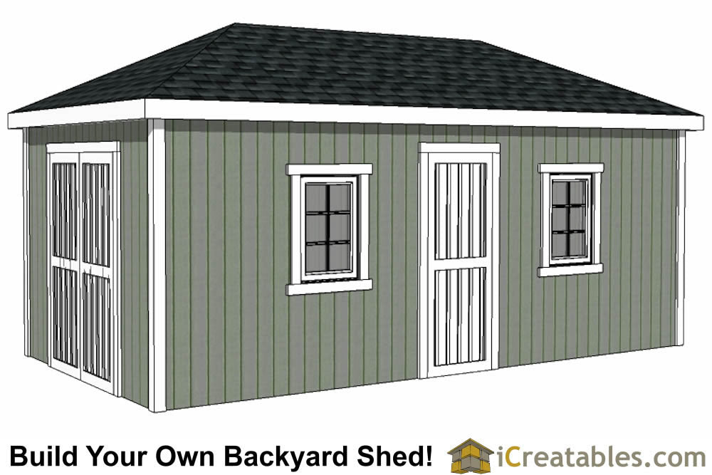 10x20-H Hip Roof Shed Plans Emailed