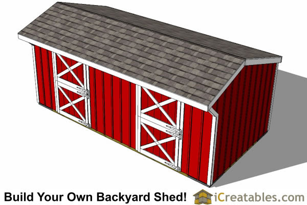 10x20-HB Horse Barn Plans Emailed