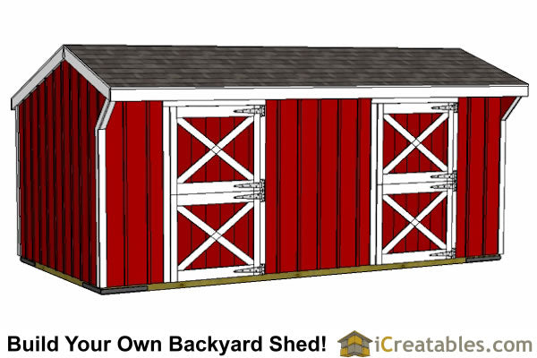 10x20-HB Horse Barn Plans Emailed