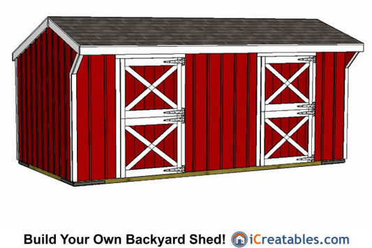 10x20-HB Horse Barn Plans Emailed