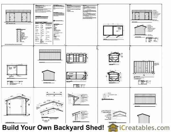 10x20-HB Horse Barn Plans Emailed