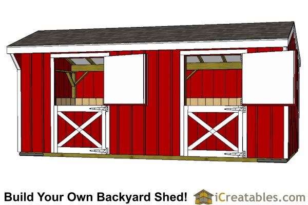 10x20-HB Horse Barn Plans Emailed