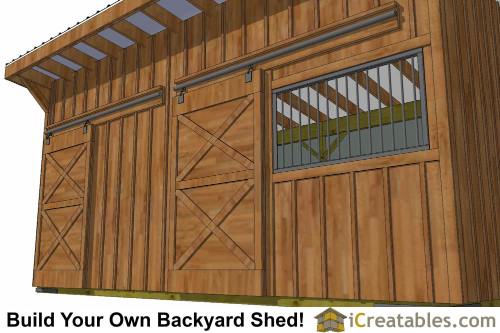 10x20-HBLT-WF Horse Barn Lean To Plans Emailed