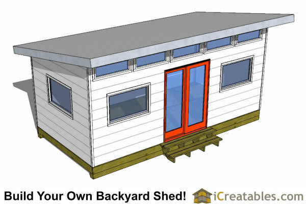 10x20-S1 Modern Shed Plans Emailed