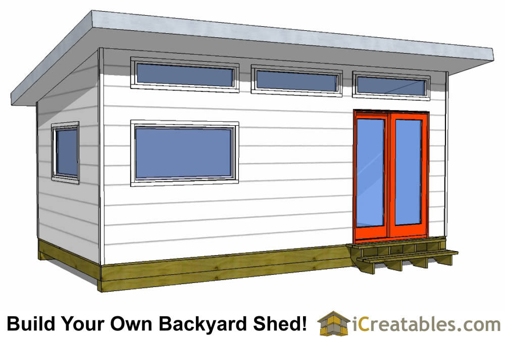 10x20-S2 Modern Shed Plans Emailed