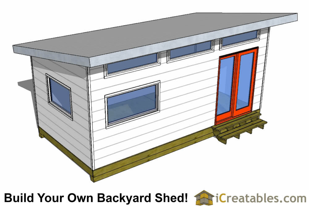 10x20-S2 Modern Shed Plans Emailed