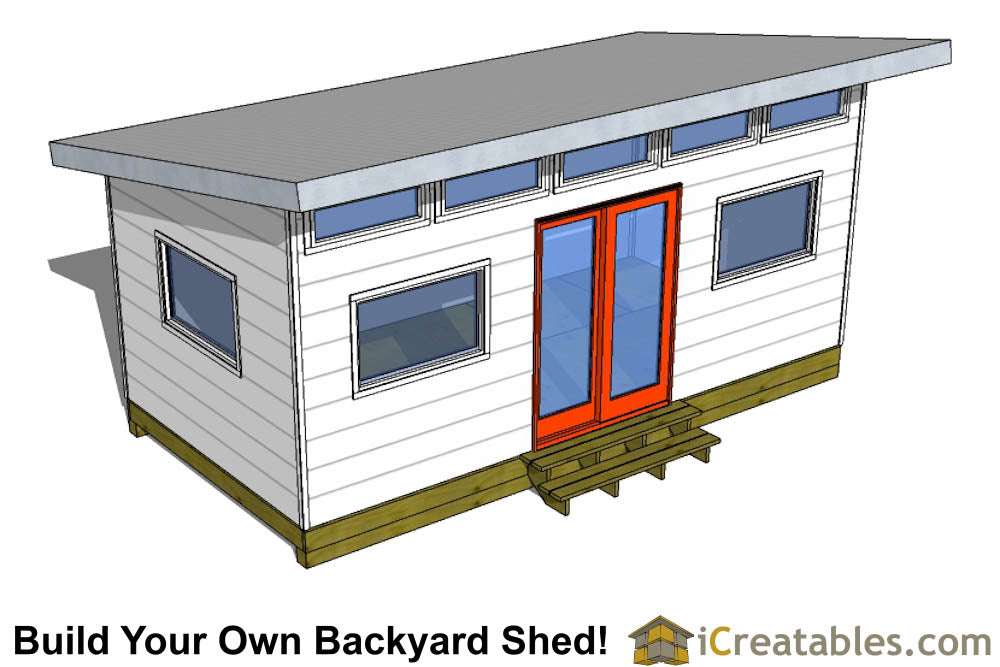 10x20-S2 Modern Shed Plans Emailed