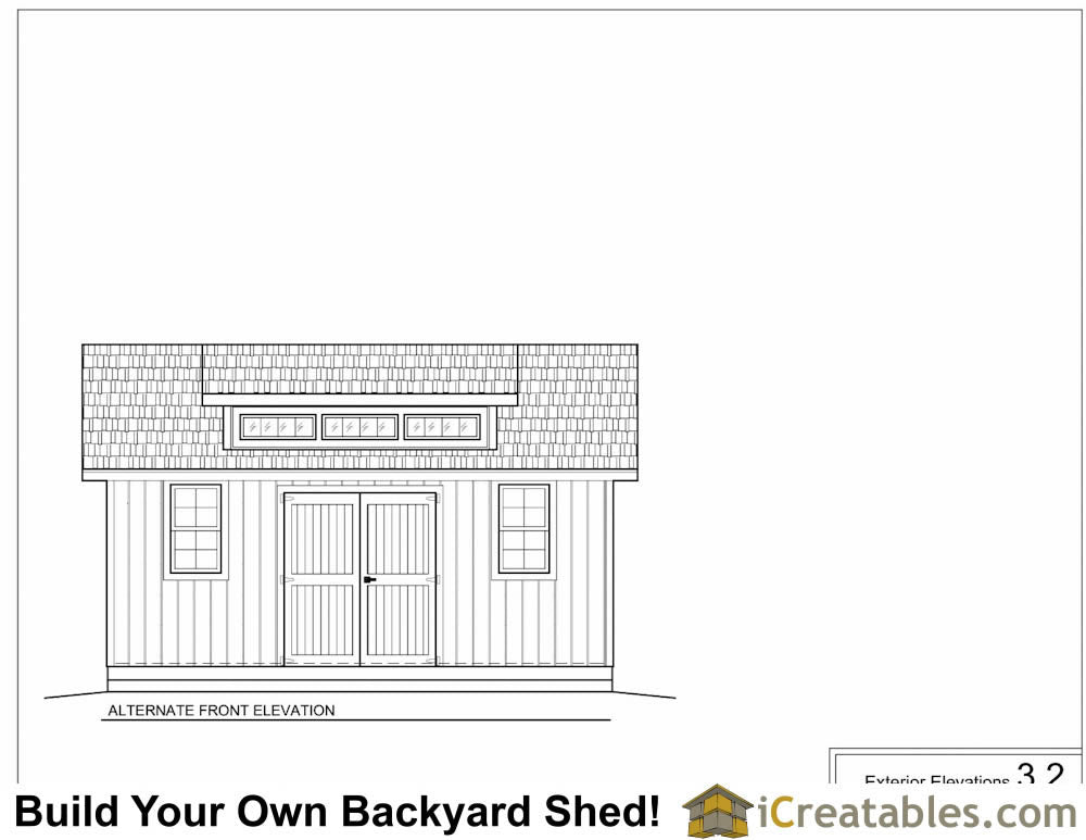 10x20-D Dormer Shed Plans Emailed