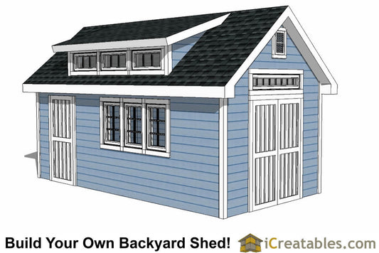 10x20-D Dormer Shed Plans Emailed